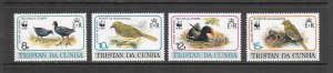 BIRDS - TRISTAN DA CUNHA #500-3  WWF   MNH