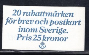 SWEDEN SC# 1323a COMPLETE BKLT VF/MNH