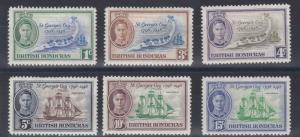 BRITISH  HONDURAS 1949    S G 166 - 171   ST GEORGES SET OF 6    MH  