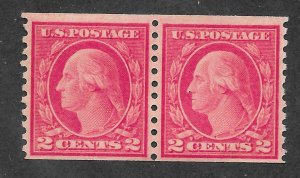 453 Unused, 2c. Washington, Pair, FREE INSURED SHIPPING