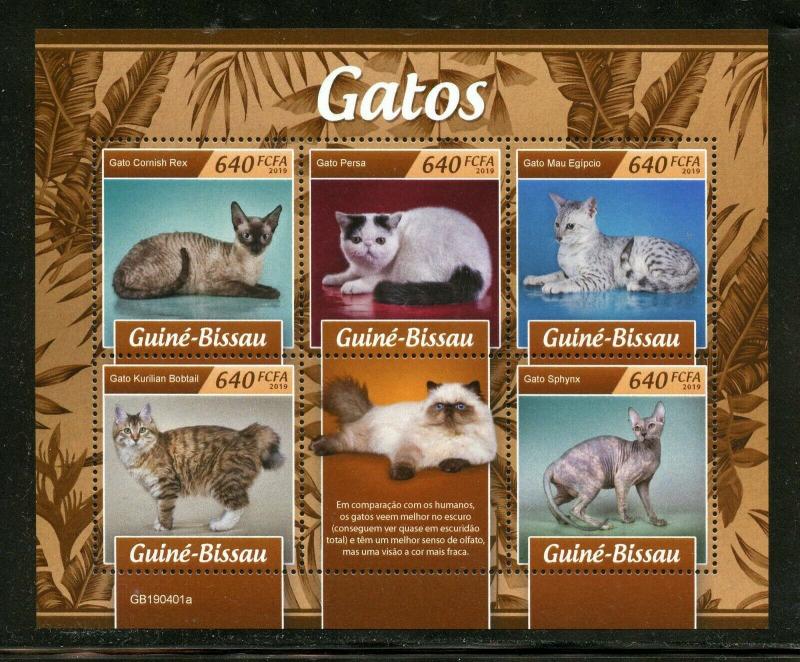 GUINEA BISSAU 2019 CATS SHEET MINT NEVER HINGED