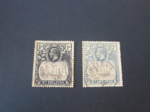 St Helena 1922 Sc 79,82 FU