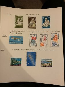 New Hebrides 1975 Small Mint Lot on Album Page NW-193121