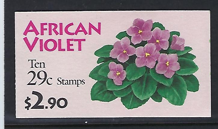 BK176 Catalog # Complete Booklet $2.90 face value 10 29ct Violet Stamps