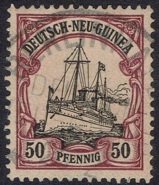 GERMAN NEW GUINEA 1901 YACHT 50PF USED
