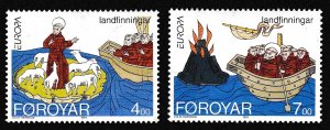 Faroe Is. St Brendan's Voyages Europa CEPT 2v 1994 MNH SC#264a SG#253-254