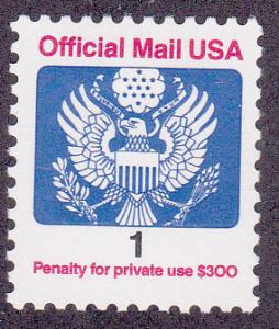 U.S. # O143, Official Mail, Mint Hinged