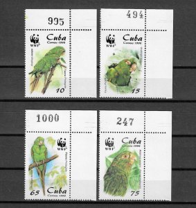 CUBA WWF 1998 SG 4298/301 MNH