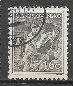 Czechoslovakia 654: 1.60k Miner, used, F-VF