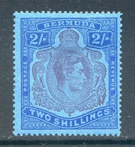 Bermuda 2/- Purple & Blue/Deep Blue SG116c Mounted Mint