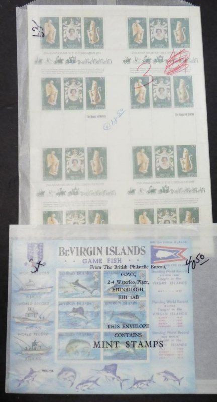 EDW1949SELL : VIRGIN ISL Clean collection of ALL VF MNH Cplt sets from 1970s-80s