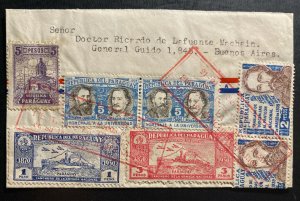 1939 Asuncion Paraguay Airmail cover to Buenos Aires Argentina University Cancel