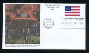 US 3403o Stars and Stripes - Fort Sumter 1861 UA Mystic cachet FDC