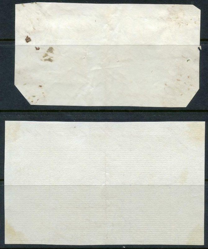 2 x Free Frank Fronts. St Germans in 2 Lines 1832, 34. (Postmaster General 1845)