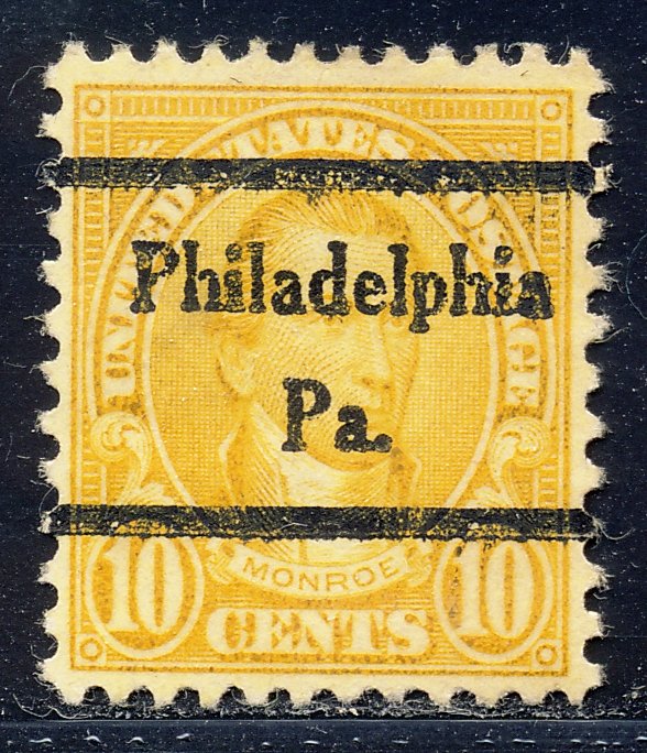 Philadelphia PA, 642-44 Bureau Precancel, 10¢ Monroe