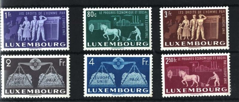 Luxembourg 1950 United Europe set very fine mint, possibly unmounted mint, sg5 