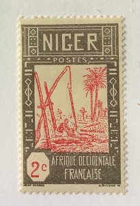 French Niger 1926  Scott 30 MH - 2c, Drawing Water from Well