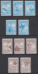 Germany, 1972 Munich Olympics, 28 different Cinderellas, imperf GROKA labels VF