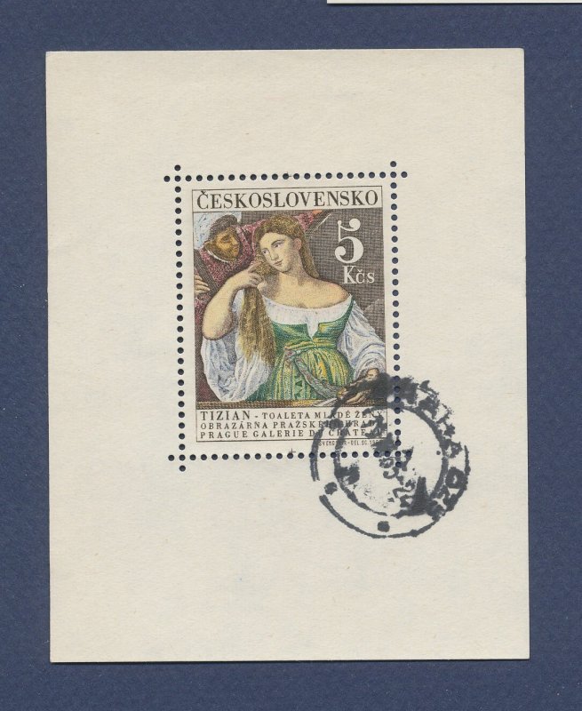CZECHOSLOVAKIA - Scott 1336 - used S/S  - Art - 1965