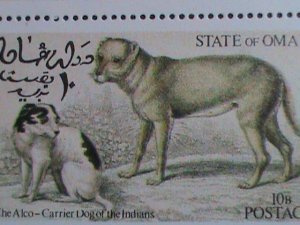 ​OMAN STAMP-1972-RARE WORLD BEAUTIFUL LOVELY  DOGS-MNH FULL SHEET VERY FINE