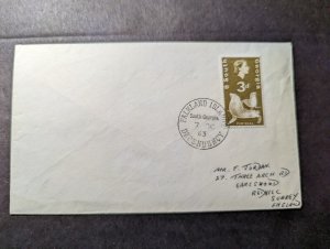 1963 South Georgia Falkland Islands Dependency Cover to Earlswood Surrey England