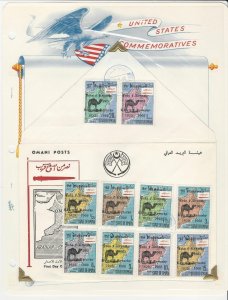 Oman Collection, John Kennedy on 5 White Ace Pages, Mint NH & FDC, Camel 