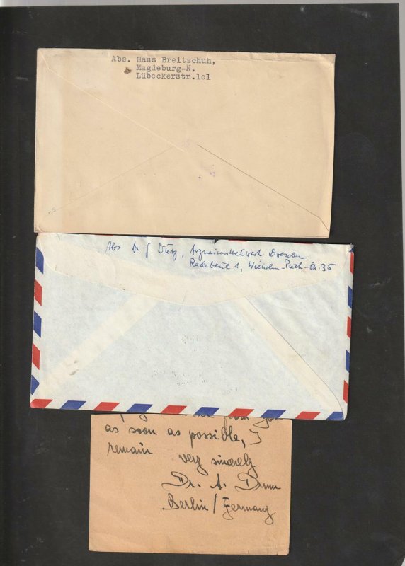 Germany / East Germany DDR Collection of 7 Postal History Covers 1950's 1960's