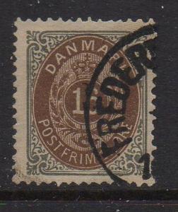 Denmark Sc 30 1875 16 ore slate & brown stamp used