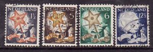 Netherlands-Sc#B66-9- id7-used semi-postal set-Star of Hope-Christmas-1933-