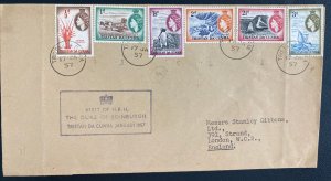 1957 Tristan Da Cunha First Day cover FDC To London England Duke Of Edinburgh