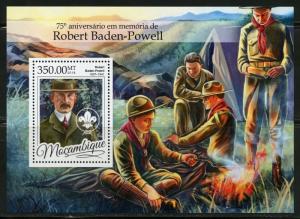 MOZAMBIQUE 2016 75th MEMORIAL ANN OF ROBERT BADEN-POWELL SCOUTS  S/SHEET MINT NH