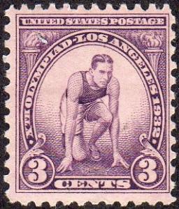 United States 718 - Mint-NH - 3c Olympics / Runner (Los Angeles) (1932)