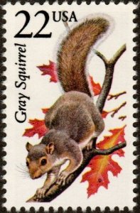 United States 2295 - Mint-NH - 22c Gray Squirrel (1987) (cv $1.00)