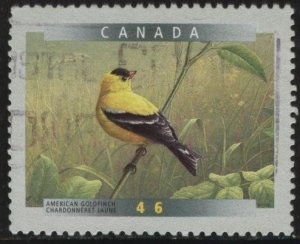 Canada 1772 (used) 46c birds: American goldfinch (1999)
