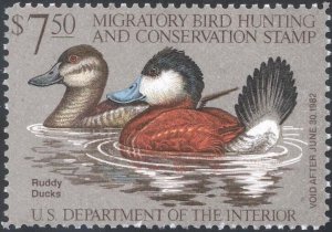 RW48, Ruddy Ducks Federal Duck Stamp VF OG NH - Stuart Katz