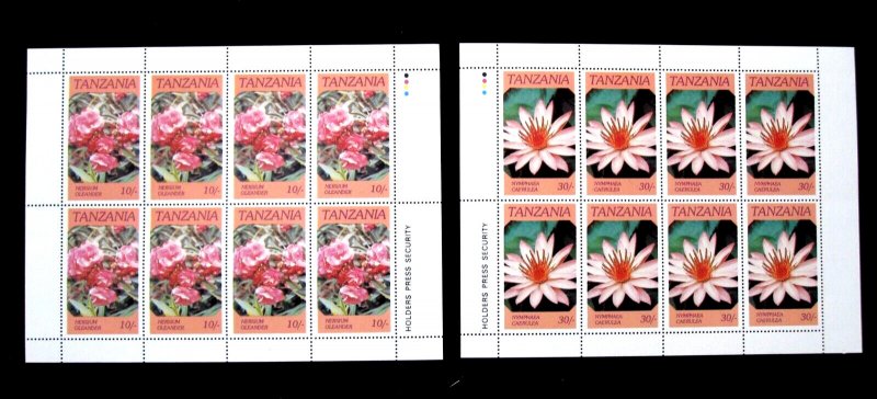 TANZANIA - SCOTT#315-318 - SHEETLETS OF 8 - MNH - CAT VAL $8.80