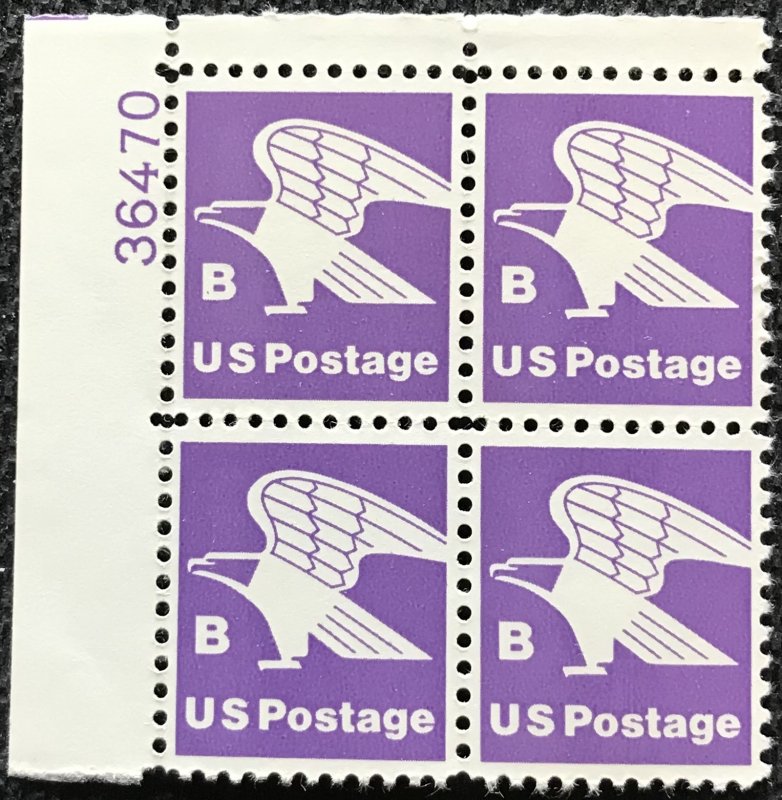 US #1818 MNH Plate Block of 4 UL Purple “B” Eagle SCV $1.60 L44