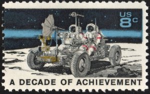 SC#1435 8¢ Space Achievements: Lunar Rover and Astronauts Single (1971) MNH