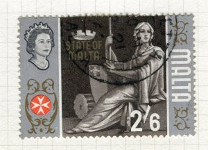 MALTA; 1965 early QEII pictorial issue fine used 2s.6d. value