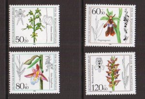 Germany  Berlin   #9NB216-9NB219   MNH  1984  orchids