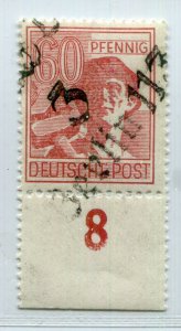 GERMANY SOVIET ZONE HOP BEZIRKSHANDSTEMPEL BEZIRK 3 RARE 60pf 179 I a MNH 149