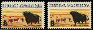 1504 - 8c Multiple Color Shift Error/EFO Angus & Cattle Rural America Mint NH