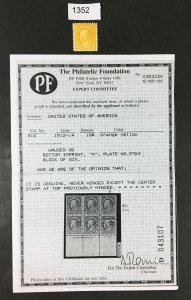 US STAMPS # 416 MINT OG NH  ***PF CERT*** CAT. $100 LOT #1352