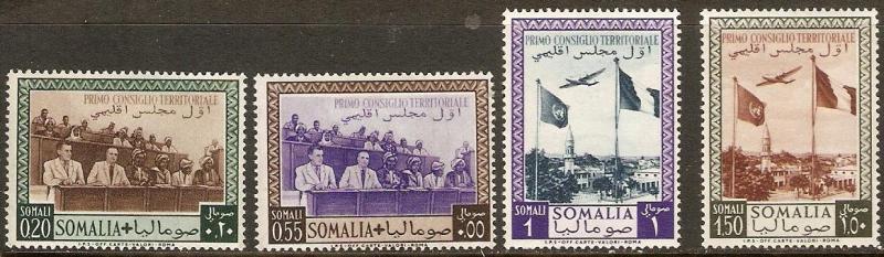 1951 Somalia Scott 181-182, C27A-C27B MNH First Territorial Council Meeting