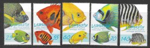 VANUATU SG760/4 1997 ANGELFISH  MNH