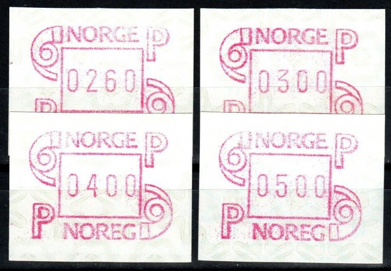 Norway ATM Framas MNH Set Of 4  (X8141)