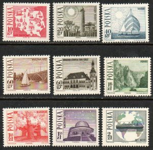 Poland Sc #1439-1447 Mint Hinged