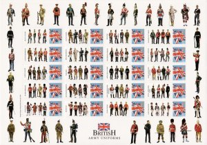 GB 2005 British Army Uniforms Smilers Sheet - Type I (plc)  Cat. BC117 MNH