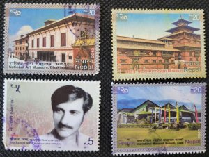 Nepal, 2013, remnant set of 4, Museums & Bista, #911,924-26, used, SCV$3.10