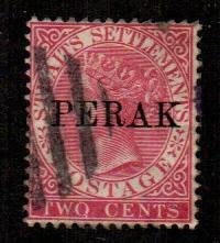 Malaya - Perak #6  Used  Scott $4.00